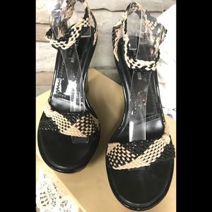 Sergio Rossi platform wedge sandals size 38 1/2